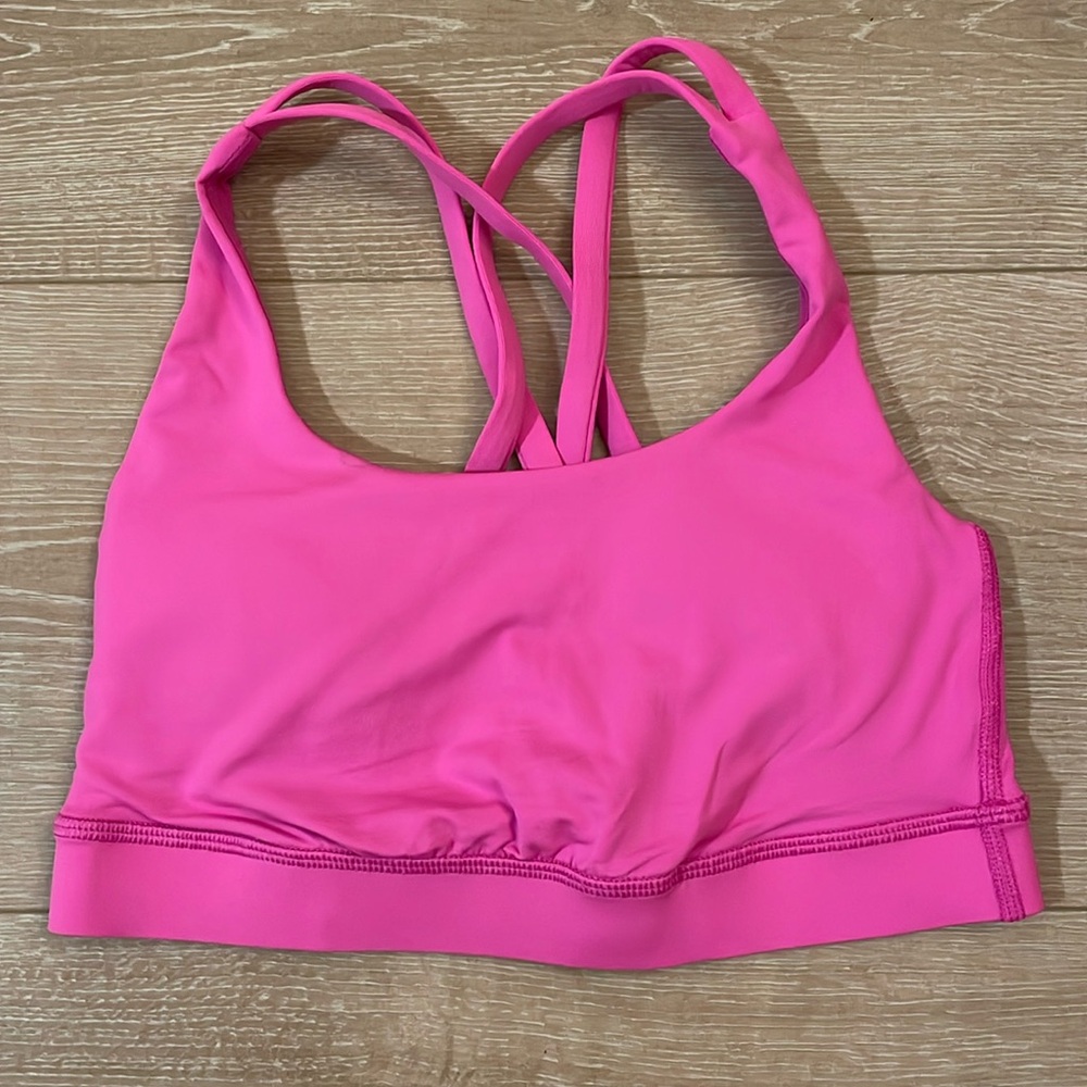Lululemon Energy Bra. Sonic Pink. Size 2.